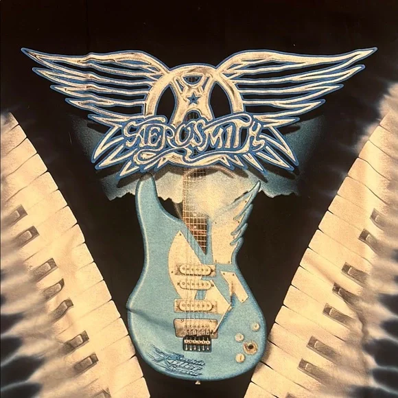 NWT Official Disney Parks Aerosmith Rockin Roller Coaster Graphic Tie-Dye Tee - Picture 2 of 5